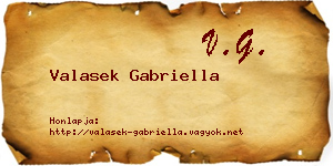 Valasek Gabriella névjegykártya